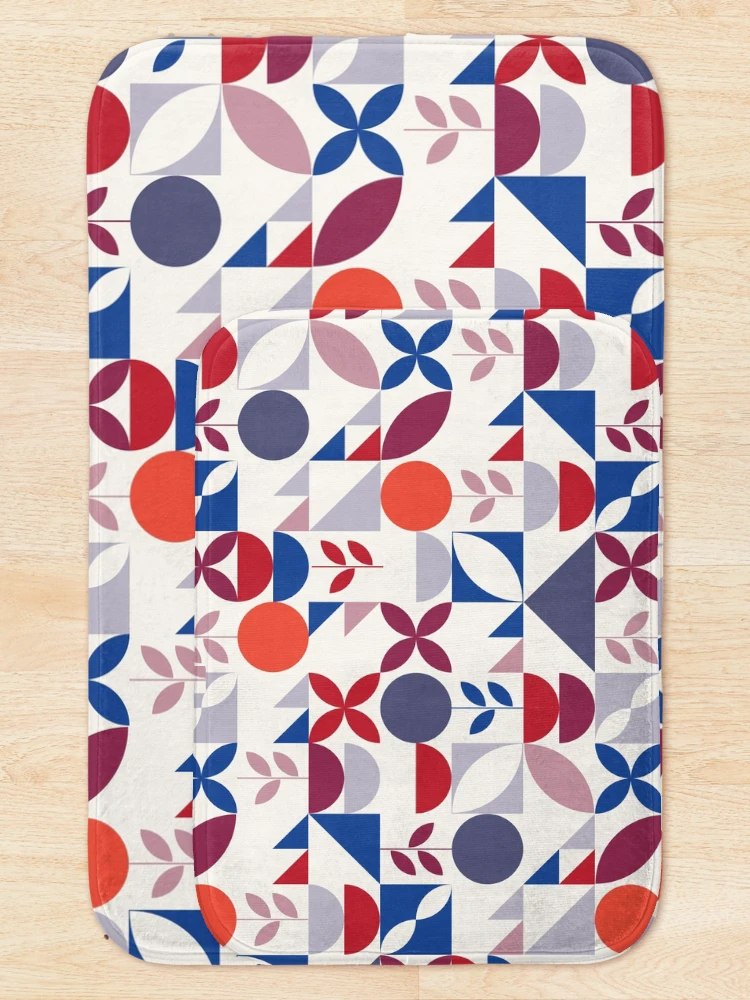 Thumbnail 5 of 6, Bath Mat, Modular Abstract Pattern - Nordic Retro designed and sold by AGNATA Design.