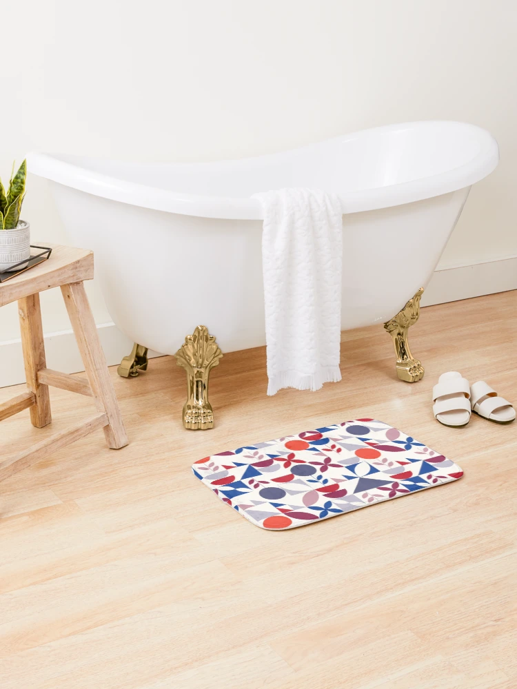 Thumbnail 2 of 6, Bath Mat, Modular Abstract Pattern - Nordic Retro designed and sold by AGNATA Design.