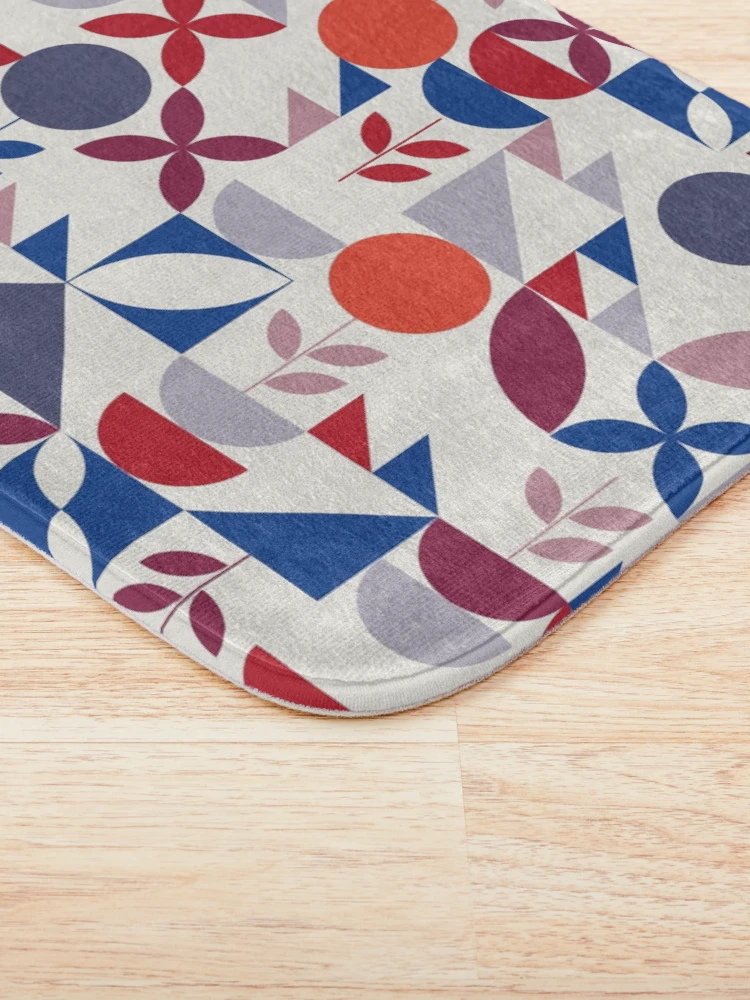 Thumbnail 3 of 6, Bath Mat, Modular Abstract Pattern - Nordic Retro designed and sold by AGNATA Design.