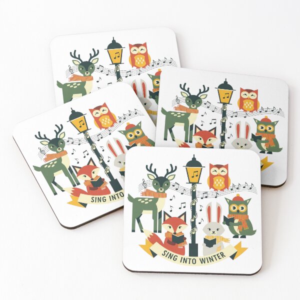 Item preview, Sing Into Winter (1) – Cute Woodland Christmas Animal Choir designed and sold by InkoraLab.
