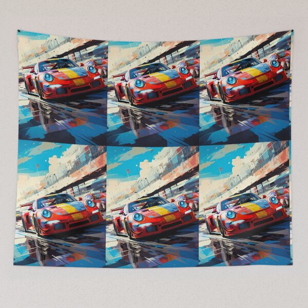 Item preview, Race Track Car Leading Field On Vibrant Circuit designed and sold by RevUpDesign.