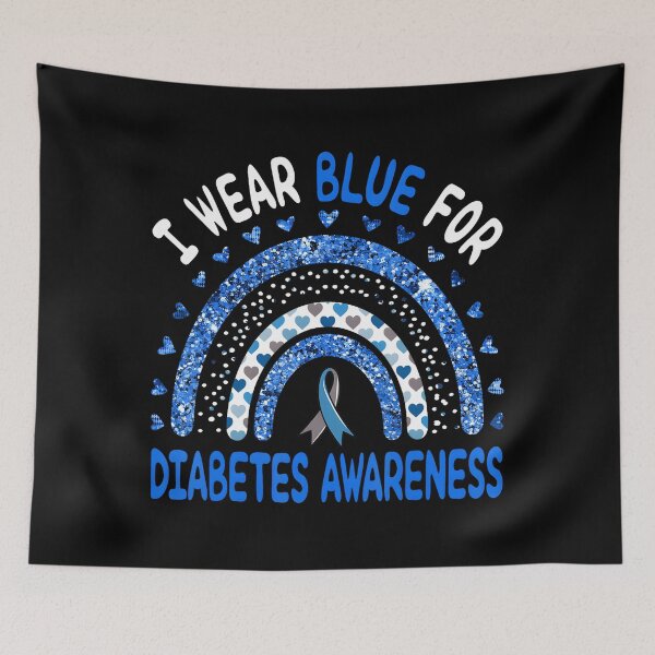 Item preview, I Wear Blue For Diabetes Awareness Rainbow Men Women Kids designed and sold by MatthewConer.