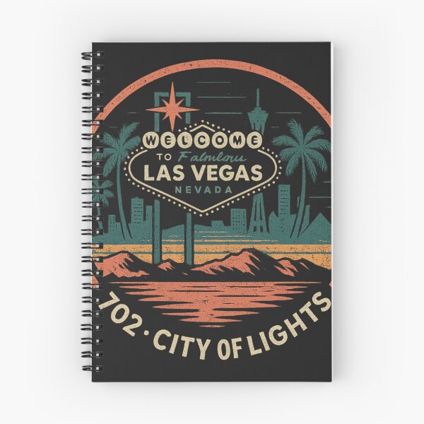 Item preview, Las Vegas, Nevada – 702 City of Lights Retro Skyline designed and sold by Laughprints.