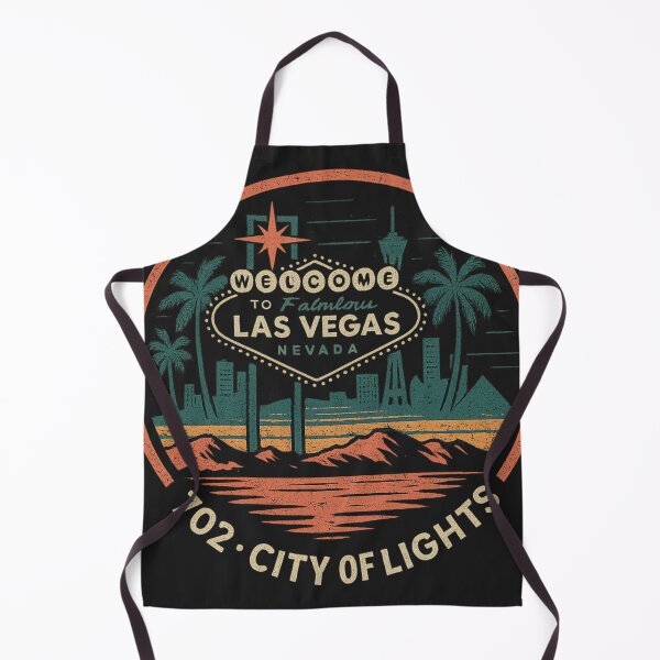 Item preview, Las Vegas, Nevada – 702 City of Lights Retro Skyline designed and sold by Laughprints.