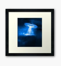 UFO Blue Abduction Framed Print