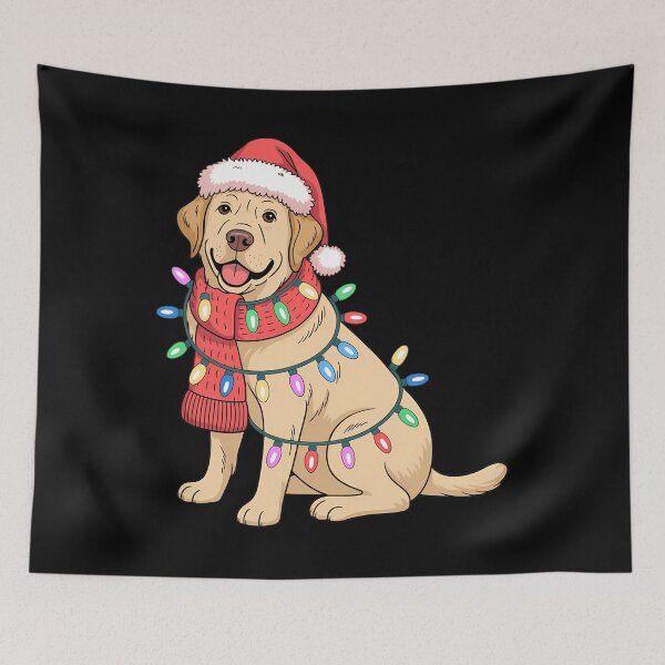 Item preview, Christmas Cute Yellow Lab Dog Holiday Lights With Antlers designed and sold by Bandikonsalez.