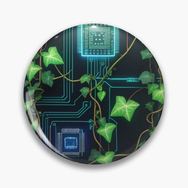 Item preview, Cybernetic Ivy - Circuit Board Nature Fusion Art designed and sold by PrimeGens.