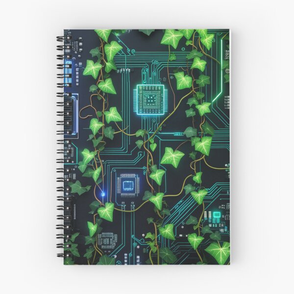 Item preview, Cybernetic Ivy - Circuit Board Nature Fusion Art designed and sold by PrimeGens.