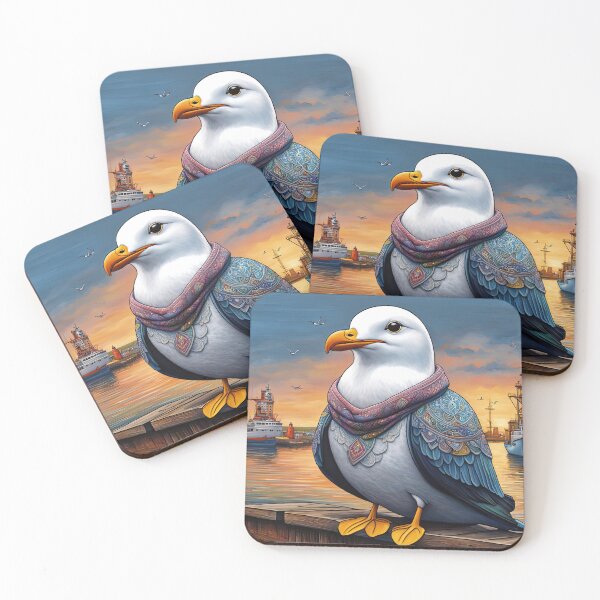 Item preview, Seagull wearing a hoodie sitting in the lotus position meditating designed and sold by Colin Bentham.