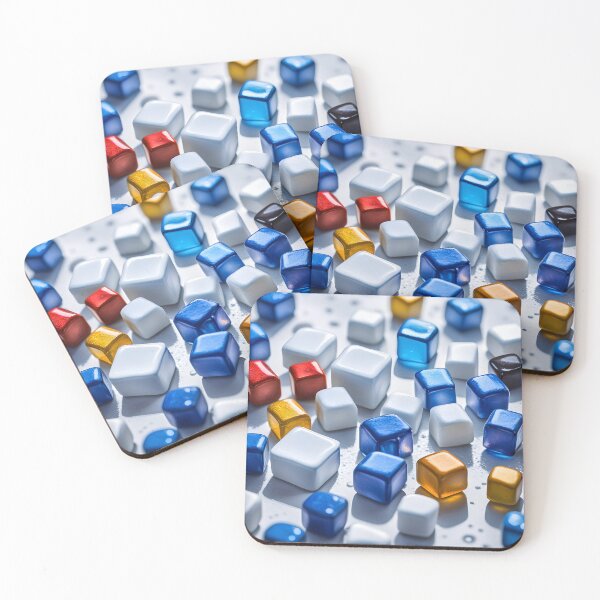 Item preview, Colorful Jelly Cubes Delight designed and sold by PawPrintedArt.