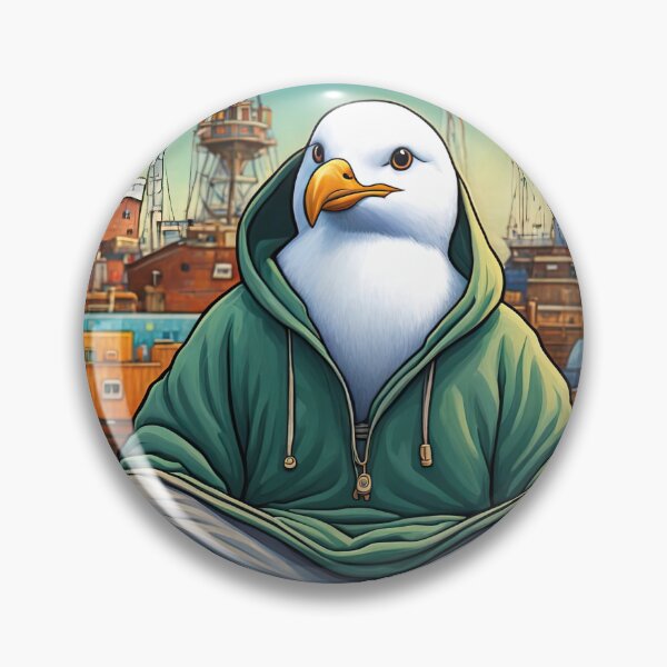 Item preview, Seagull wearing a hoodie sitting in the lotus position meditating designed and sold by Colin Bentham.