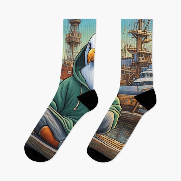 Item preview, Seagull wearing a hoodie sitting in the lotus position meditating designed and sold by Colin Bentham.