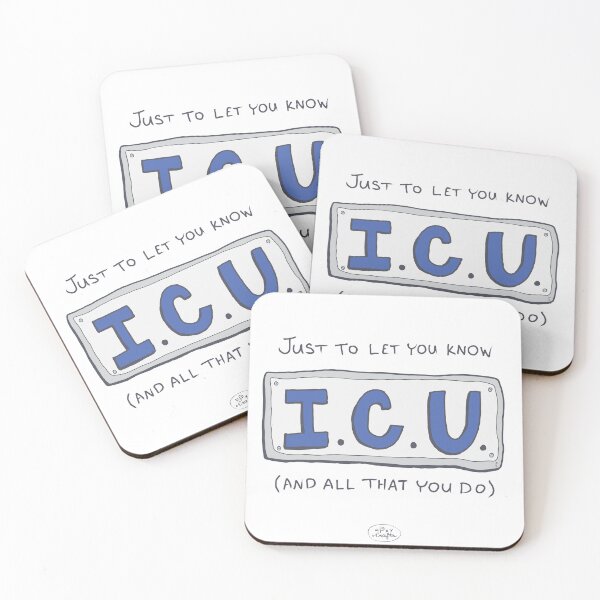 Item preview, I.C.U and all that you do - punny encouragements designed and sold by Pxycrafts.