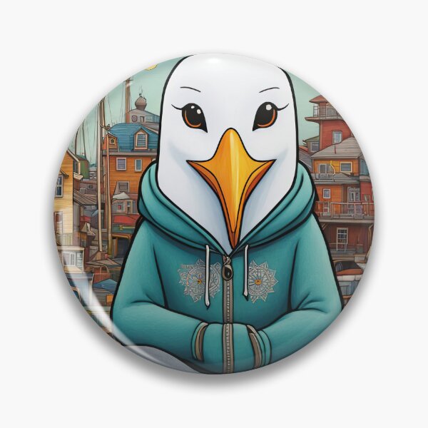 Item preview, Seagull wearing a hoodie sitting in the lotus position meditating designed and sold by Colin Bentham.