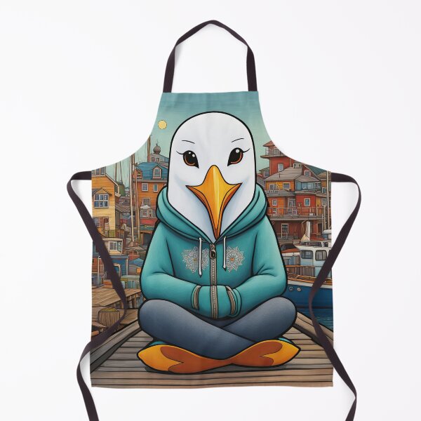 Item preview, Seagull wearing a hoodie sitting in the lotus position meditating designed and sold by Colin Bentham.