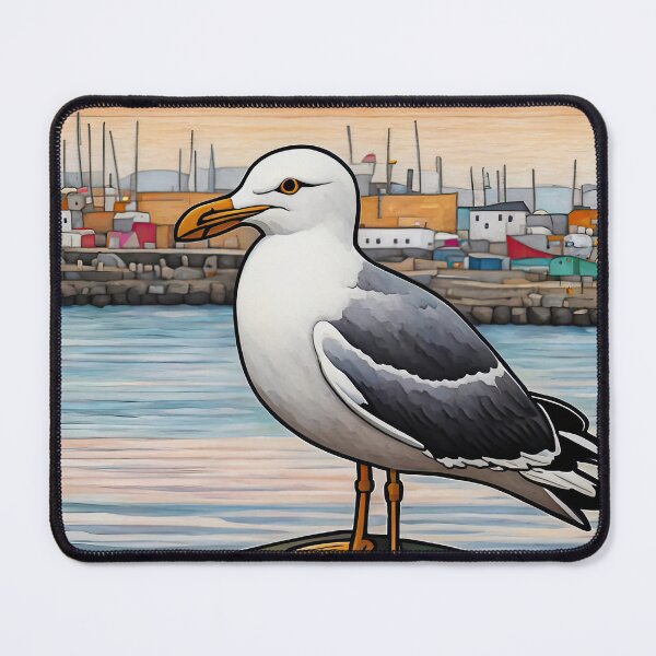 Item preview, Seagull wearing a hoodie sitting in the lotus position meditating designed and sold by Colin Bentham.
