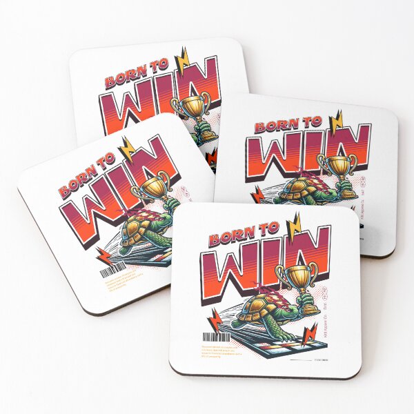 Item preview, Born to Win – Motivational Turtle Racer Design designed and sold by pixorygraphix.