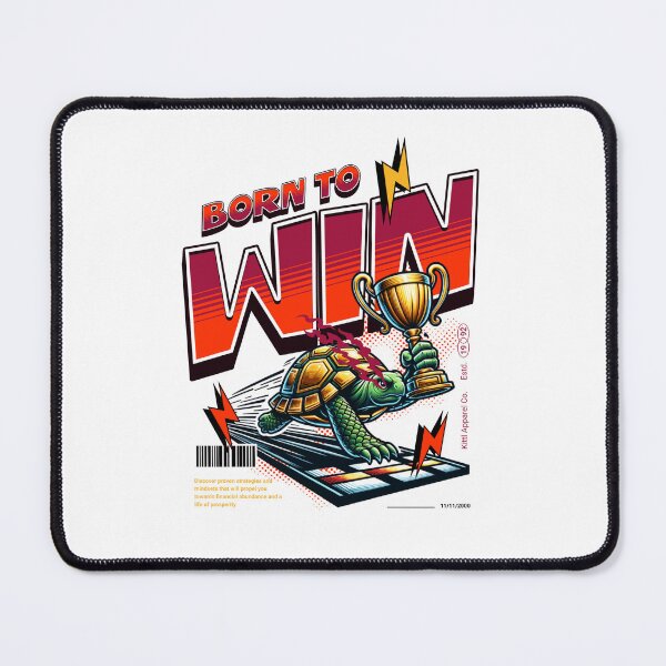Item preview, Born to Win – Motivational Turtle Racer Design designed and sold by pixorygraphix.