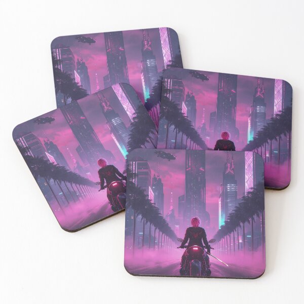 Item preview, A cyberpunk city at night portrait poster, decoration gift designed and sold by Graphicista.