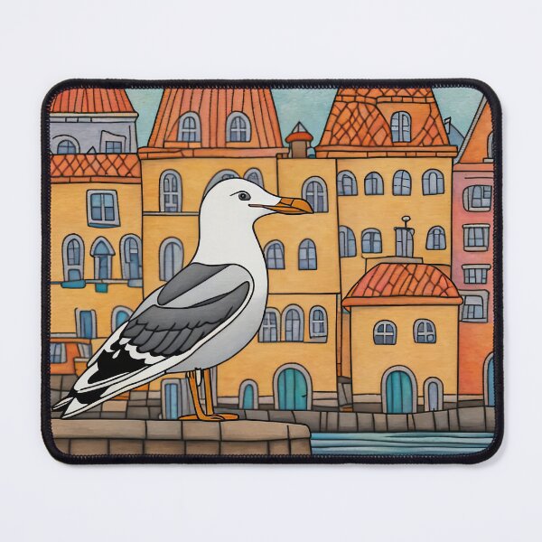 Item preview, Seagull wearing a hoodie sitting in the lotus position meditating designed and sold by Colin Bentham.