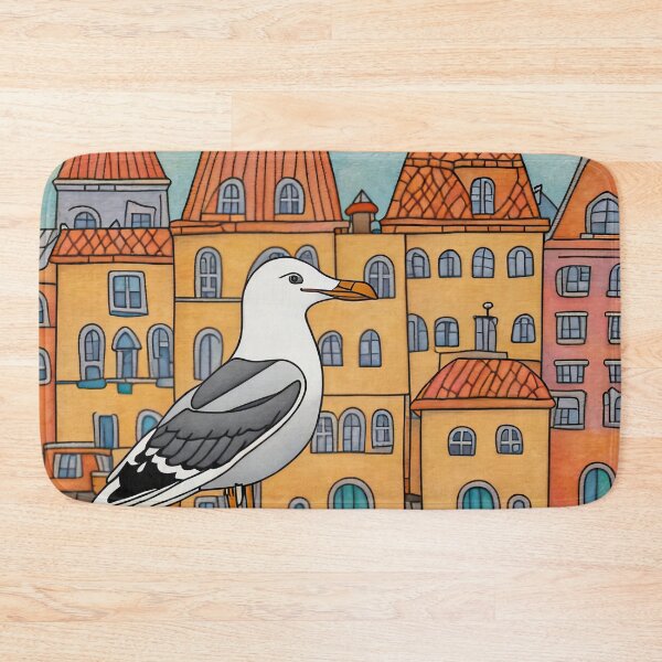 Item preview, Seagull wearing a hoodie sitting in the lotus position meditating designed and sold by Colin Bentham.