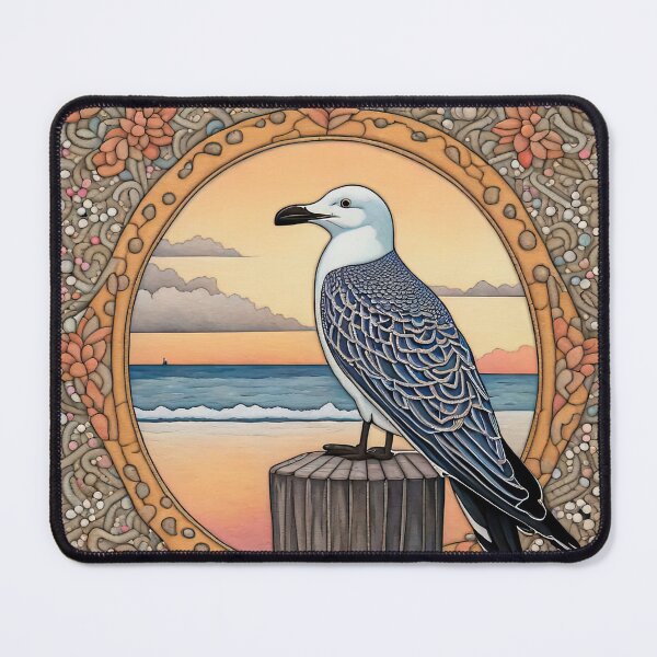 Item preview, Seagull wearing a hoodie sitting in the lotus position meditating designed and sold by Colin Bentham.