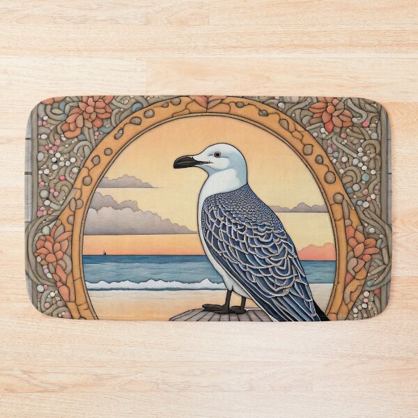 Item preview, Seagull wearing a hoodie sitting in the lotus position meditating designed and sold by Colin Bentham.