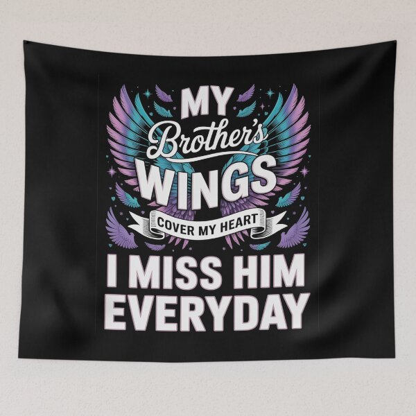 Item preview, Teal Purple Ribbon Suicide Awareness Flag I Miss My Brother designed and sold by JonGogue.