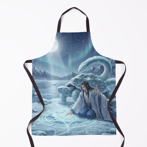 Item preview, 安倍晴明と玄武 ― 氷の祈り | Japanese Mythical Art / Abe no Seimei and Genbu — Prayer Beneath the Northern Sky designed and sold by Mori-no-Akari.