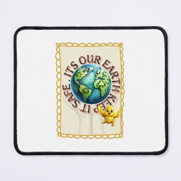 Item preview, It’s Our Earth – Keep It Safe | Cute Eco-Friendly Planet Design with Chick and Recycling Symbol designed and sold by stephenignacio.