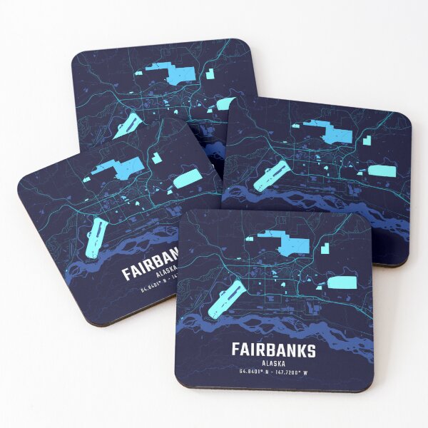 Item preview, Fairbanks Midnight City Map designed and sold by HomeLivingCo.