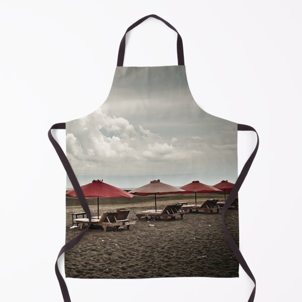 Item preview, Volcanic beach and dramatic red parasols designed and sold by franck380.