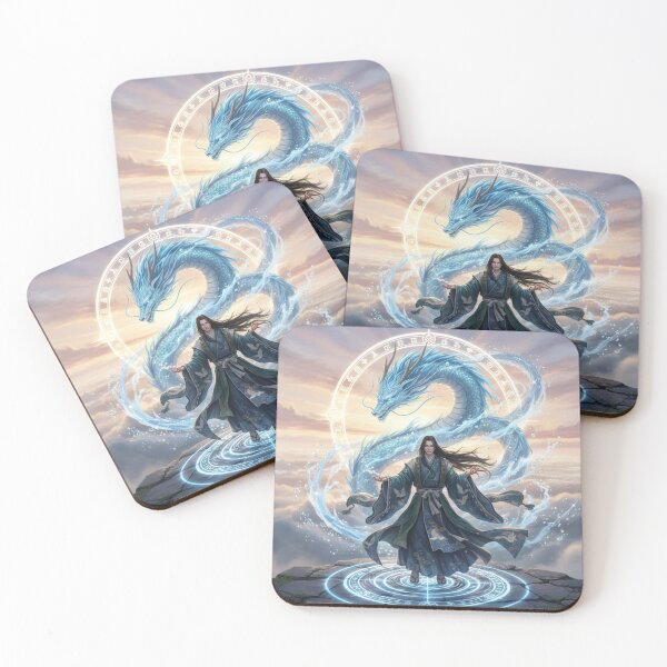 Item preview, 安倍晴明と青龍 ― 天を駆ける祈り | Japanese Mythical Art / Abe no Seimei and the Azure Dragon — Prayer That Rises Through the Sky designed and sold by Mori-no-Akari.