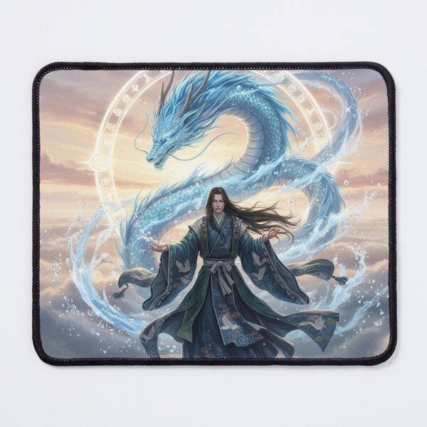 Item preview, 安倍晴明と青龍 ― 天を駆ける祈り | Japanese Mythical Art / Abe no Seimei and the Azure Dragon — Prayer That Rises Through the Sky designed and sold by Mori-no-Akari.