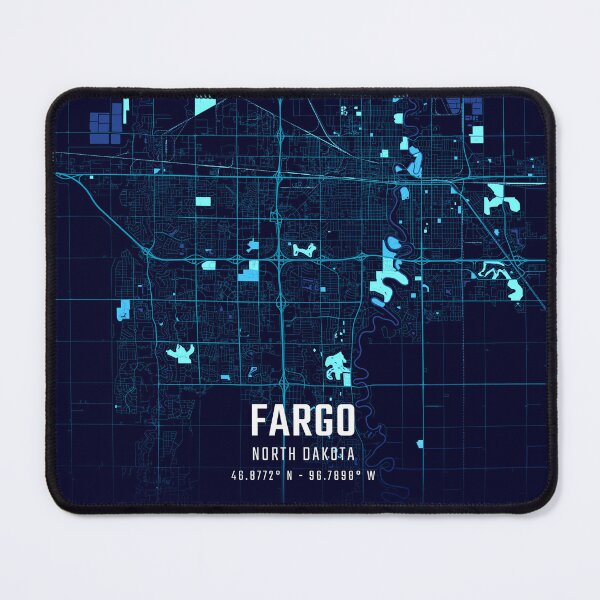 Item preview, Fargo Midnight City Map designed and sold by HomeLivingCo.
