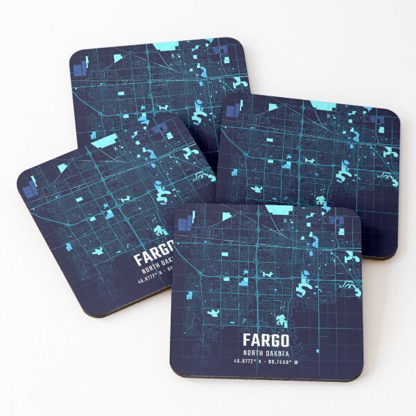 Item preview, Fargo Midnight City Map designed and sold by HomeLivingCo.