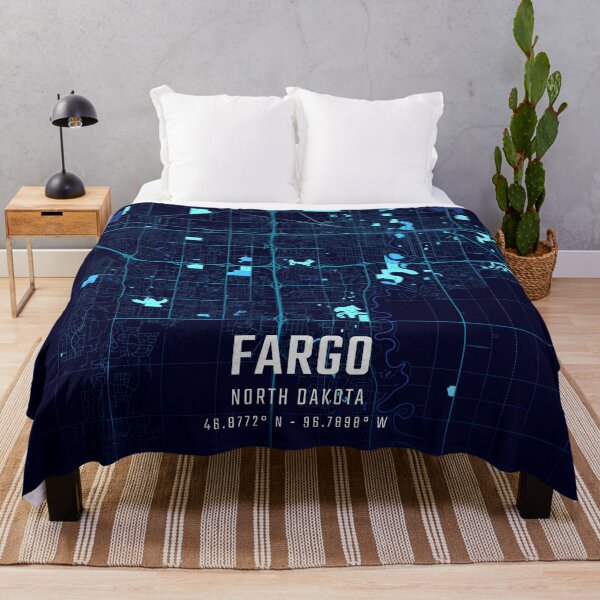 Item preview, Fargo Midnight City Map designed and sold by HomeLivingCo.