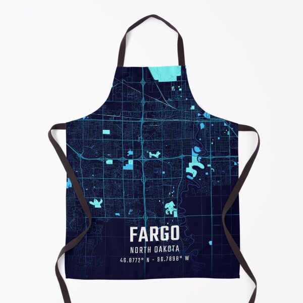 Aperçu de l'œuvre Carte de Fargo Midnight City créée et vendue par HomeLivingCo.