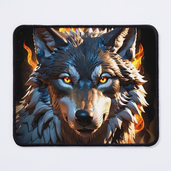 Item preview, The fiery spirit of the fearless wild wolf [1]. designed and sold by MissYouONLY.