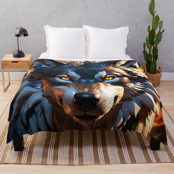 Item preview, The fiery spirit of the fearless wild wolf [1]. designed and sold by MissYouONLY.