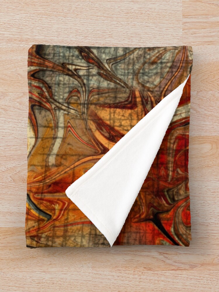 Thumbnail 3 of 6, Throw Blanket, Digital Abstract 9 designed and sold by studioabstract.