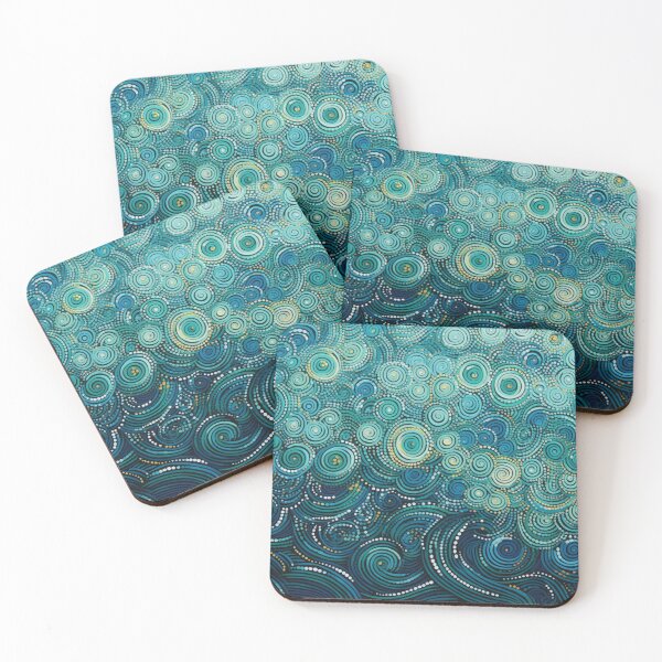 Item preview, Arte de puntos de inspiración aborigen: con ondas circulares designed and sold by GrinGalore.