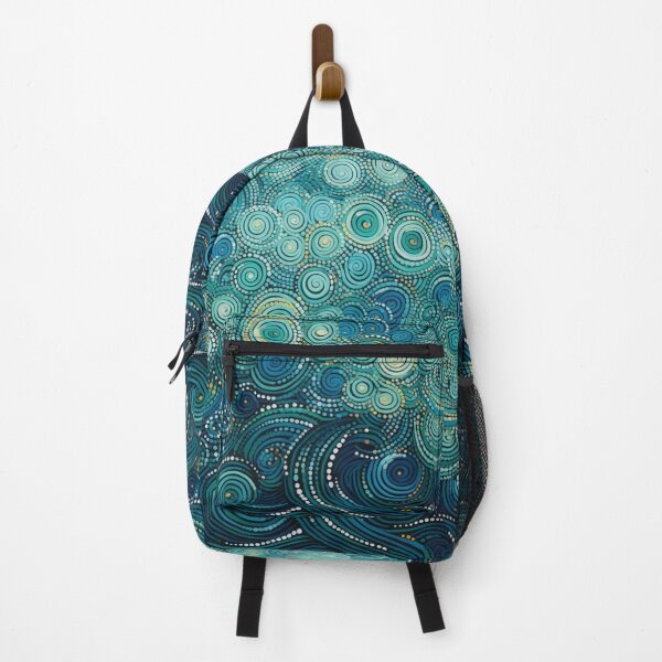 Item preview, Arte de puntos de inspiración aborigen: con ondas circulares designed and sold by GrinGalore.