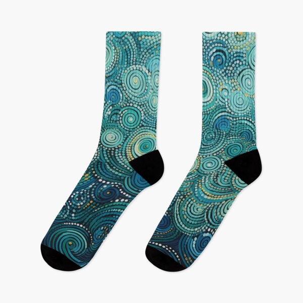 Item preview, Arte de puntos de inspiración aborigen: con ondas circulares designed and sold by GrinGalore.