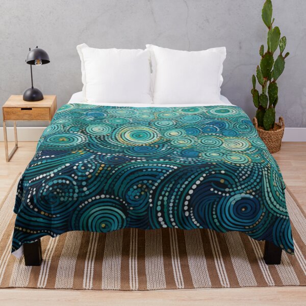 Item preview, Arte de puntos de inspiración aborigen: con ondas circulares designed and sold by GrinGalore.