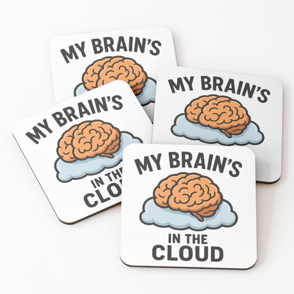 Item preview, My Brain’s in the Cloud Funny AI Design designed and sold by Tender Flower Clothing.