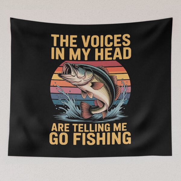 Item preview, The Voices In My Head Are Telling Me To Go Fishing Bass Fish designed and sold by JonGogue.