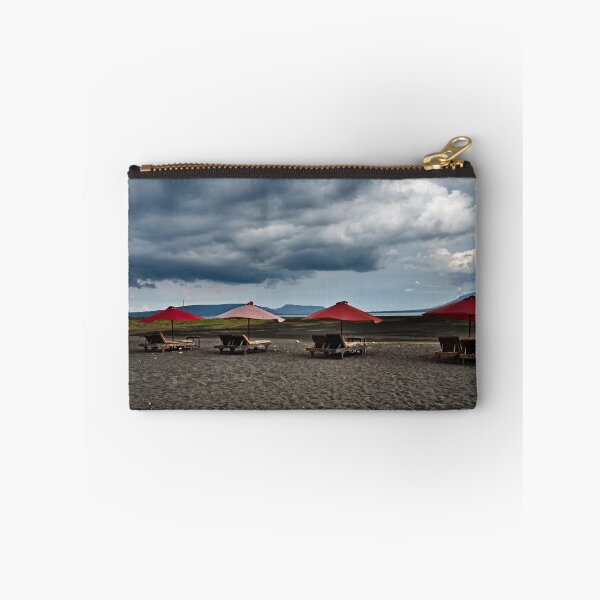Item preview, Deserted deck chairs under a threatening sky designed and sold by franck380.