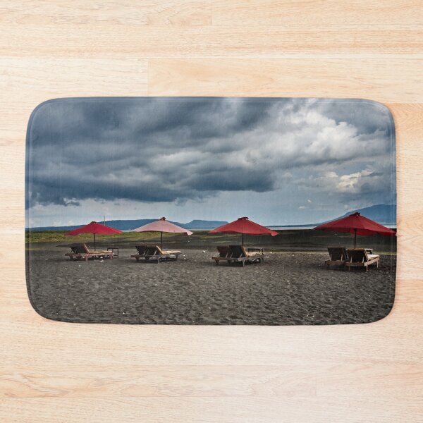 Item preview, Deserted deck chairs under a threatening sky designed and sold by franck380.