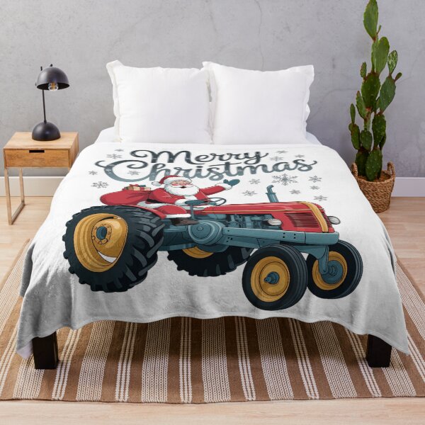 Item preview, Merry Christmas Santa Claus Driving A Tractor designed and sold by ValerieRodrigue.